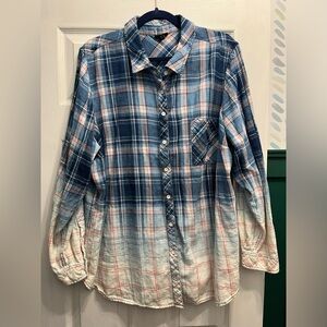 Torrid plaid or flannel button down casual top plus size 3